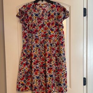 JODIFL Multicolor Floral Ruffle Dress